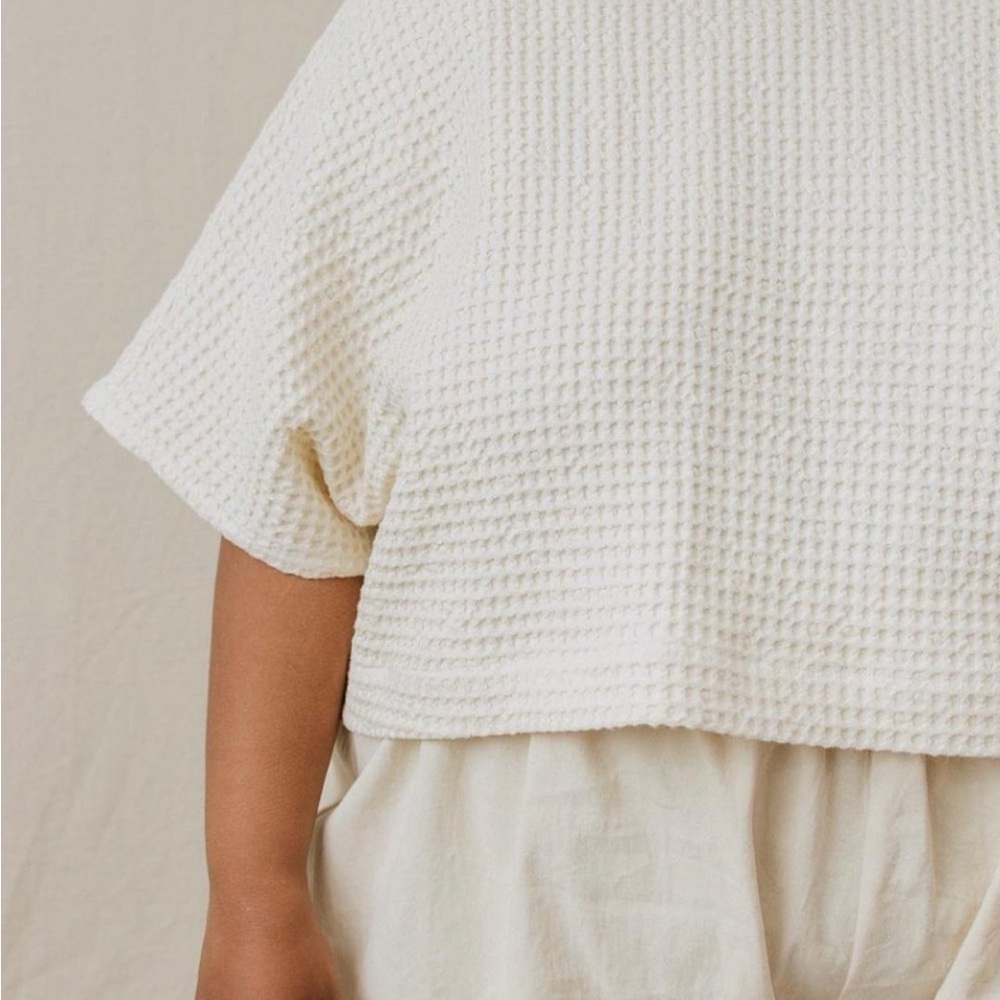 Nettle studios waffle knit top limited edition